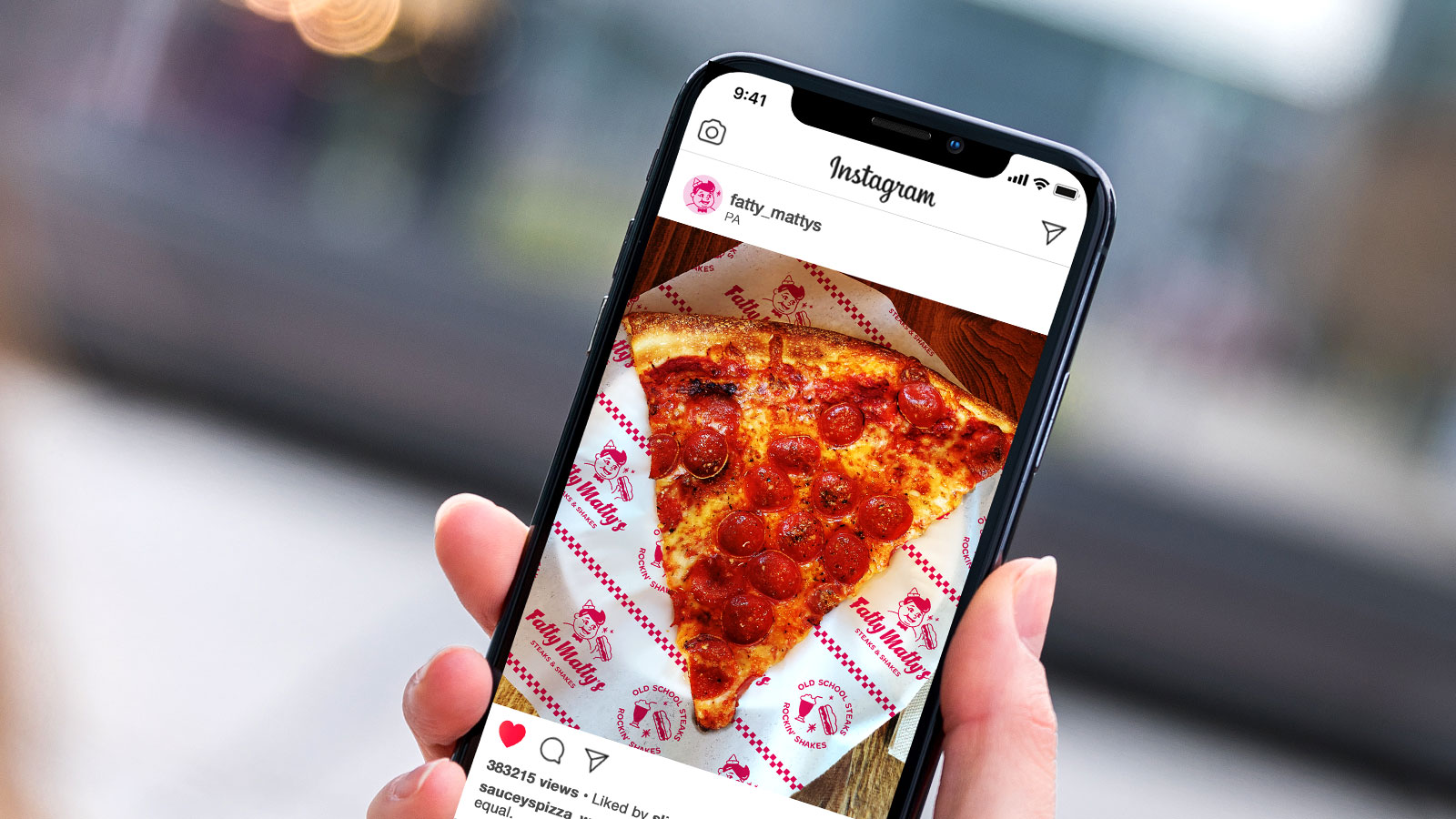 Fatty Matty's identity. Instagram and branded greaseproof paper
