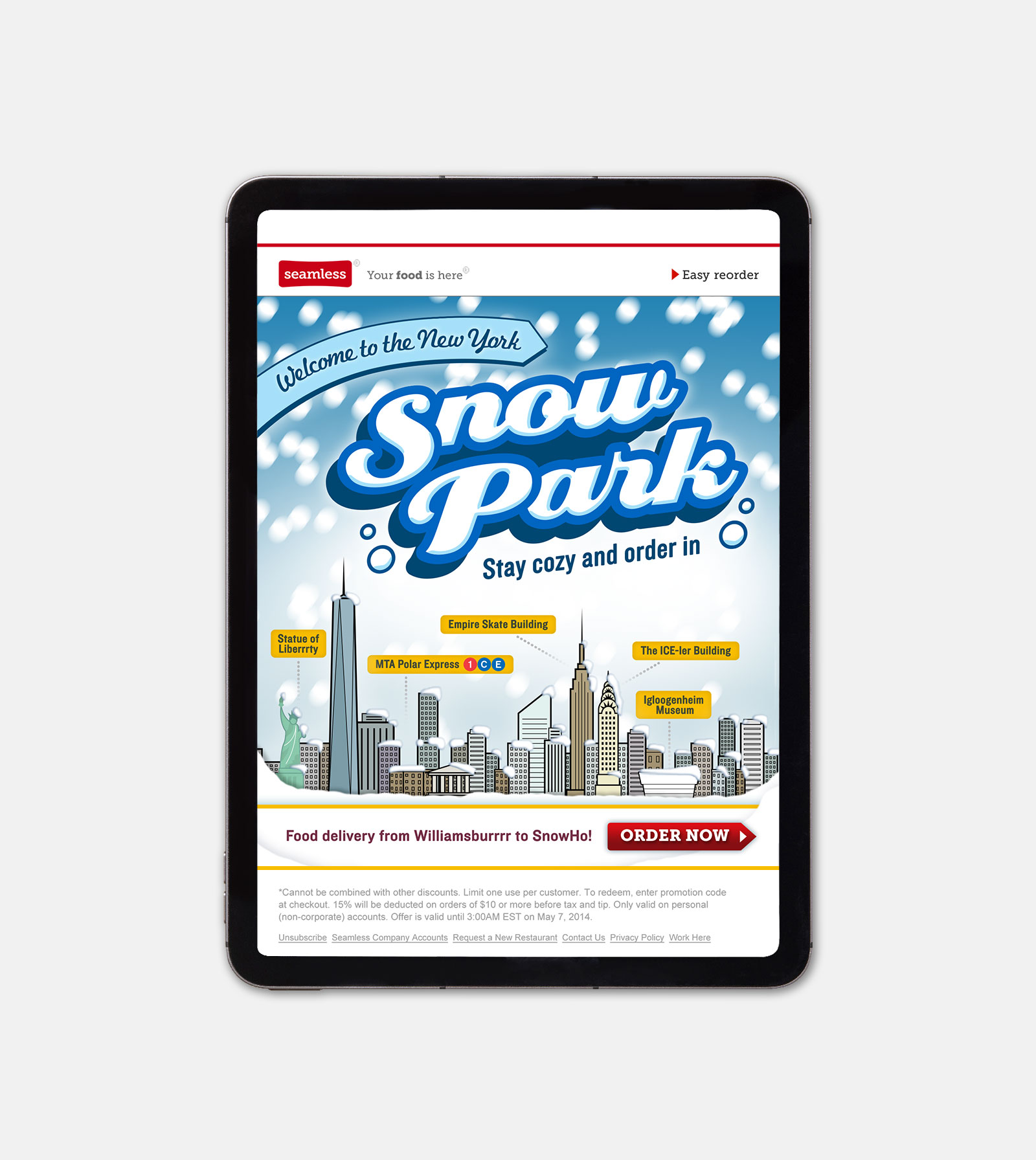 Snow and Water park emails